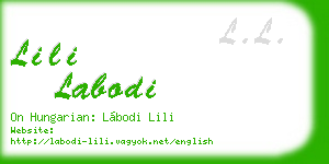 lili labodi business card
